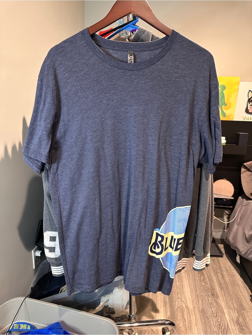 Blue Moon Beer Men’s Short Sleeve T-Shirt Size Extra Large Pre-Owned Blue
